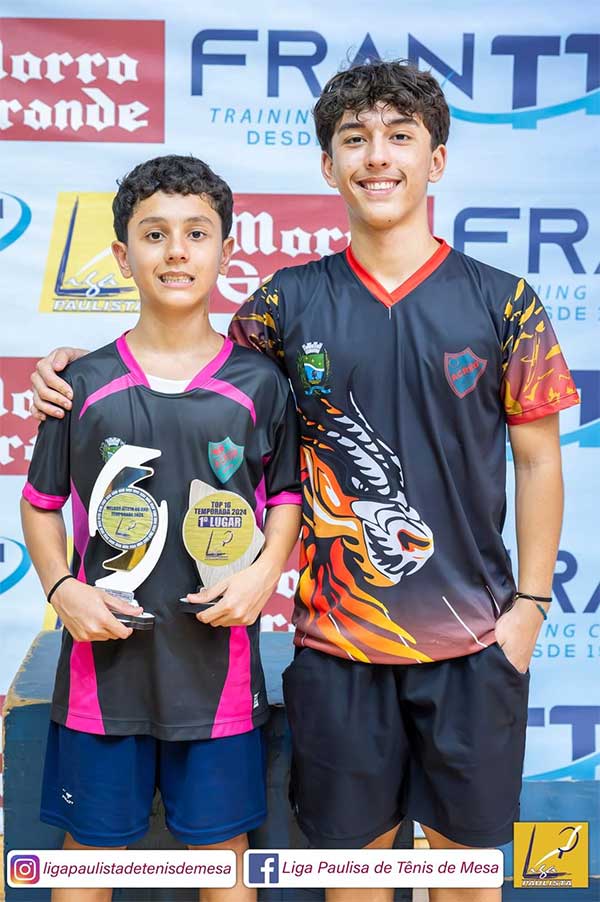 Atletas de Águas de São Pedro brilham na Liga Paulista de Tênis de Mesa